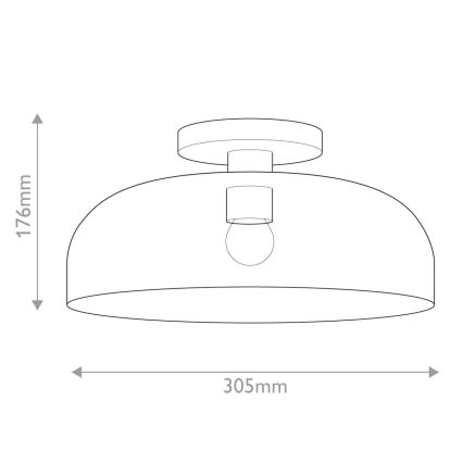 Alora Mood - Φωτιστικό οροφής SYLVIA 1xE27/60W/230V μαύρο
