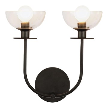 Alora Mood - Επιτοίχιο φωτιστικό SYLVIA 2xE14/40W/230V μαύρο