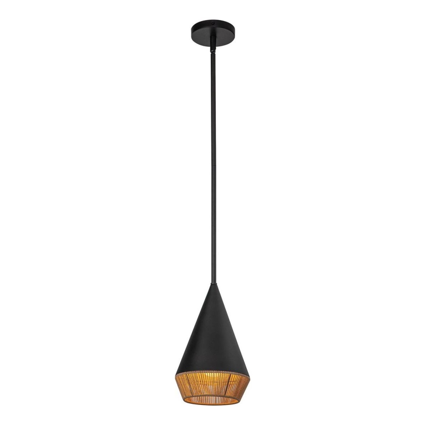 Alora Mood - Κρεμαστό φωτιστικό σε ράβδο DAPHNE 1xE27/60W/230V διάμ. 18,1 cm μαύρο/καφέ