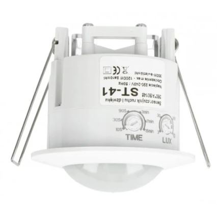 Αισθητήρας κίνησης και σούρουπου ST41 360 ° λευκός