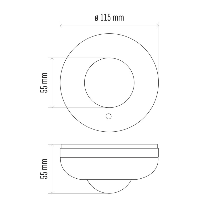 Αισθητήρας κίνησης PIR B 360° 1200W/230V λευκός
