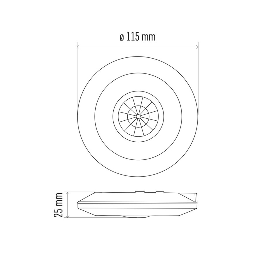 Αισθητήρας κίνησης PIR B 360° 2000W/230V λευκό