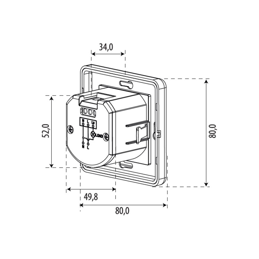 Αισθητήρας κίνησης SENSOR 1200W, λευκός