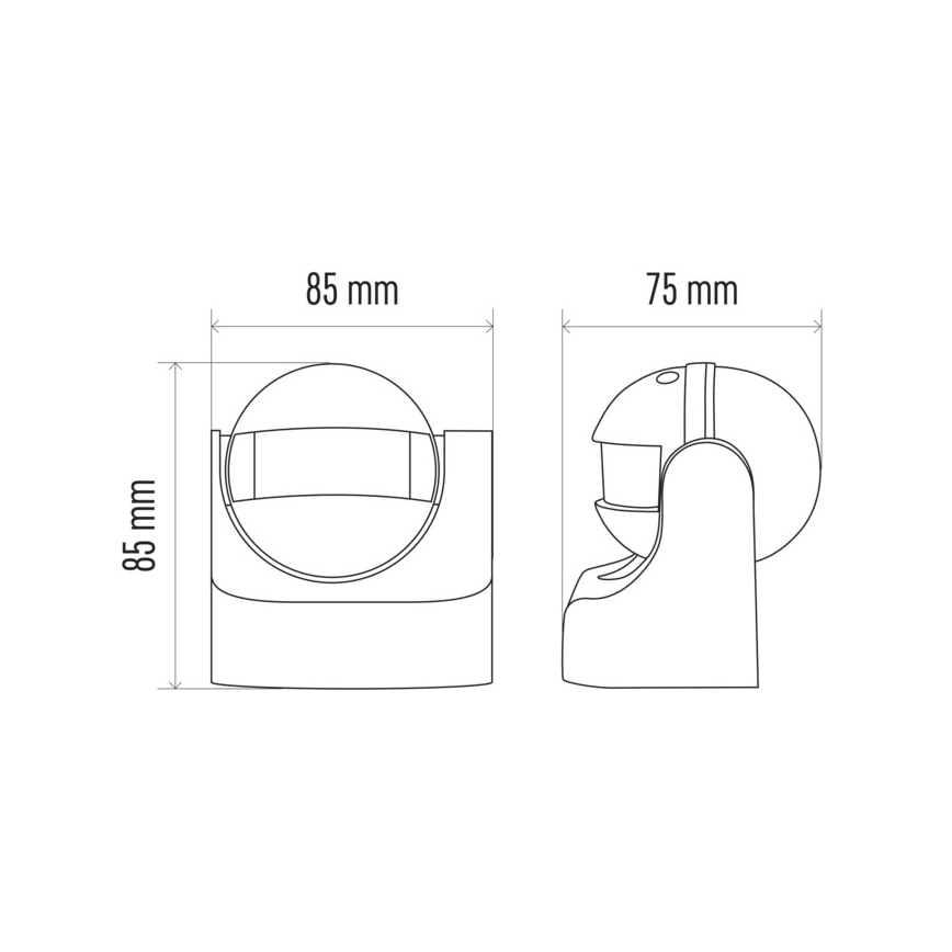 Αισθητήρας κίνησης εξωτερικού χώρου PIR B 180° 1200W/230V IP44 λευκό