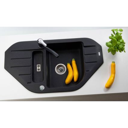 ALVEUS 1090940 - Νεροχύτης κουζίνας NIAGARA 90x50 cm γρανίτης/μαύρο