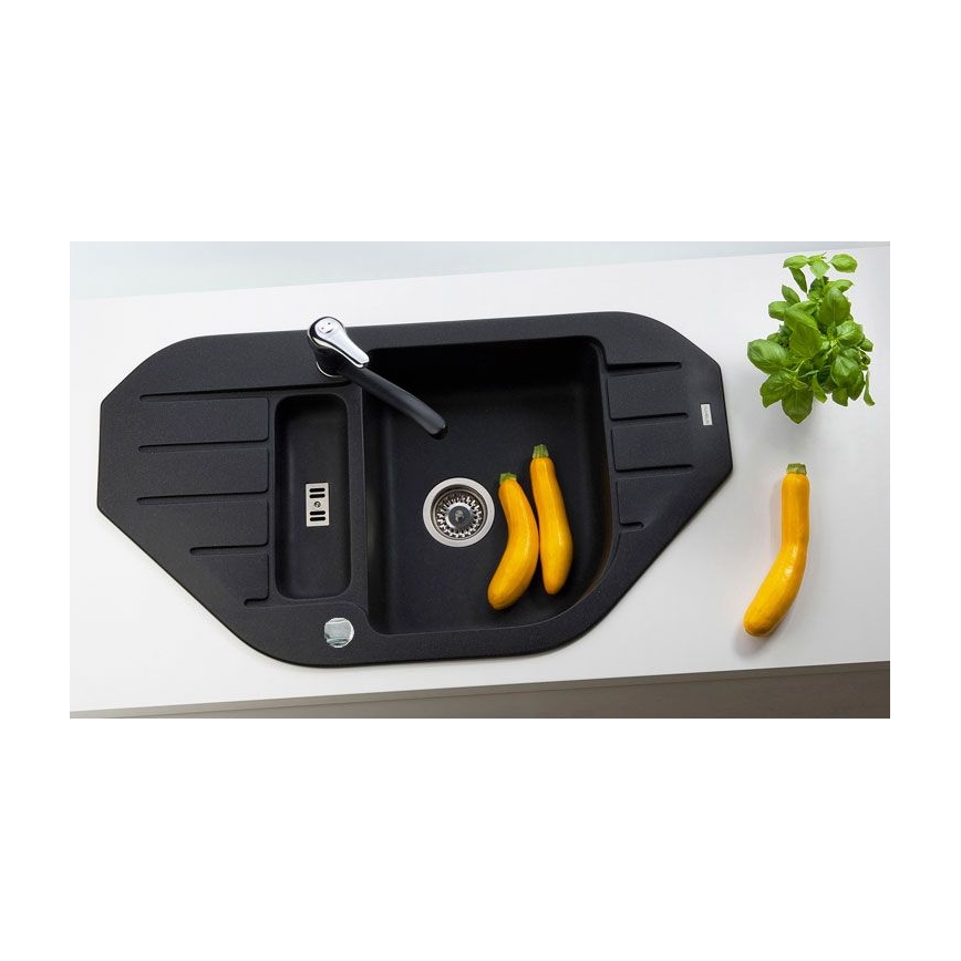 ALVEUS 1090940 - Νεροχύτης κουζίνας NIAGARA 90x50 cm γρανίτης/μαύρο