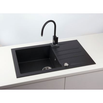 ALVEUS 1090942 - Νεροχύτης κουζίνας ROCK 78x48 cm γρανίτης/μαύρο
