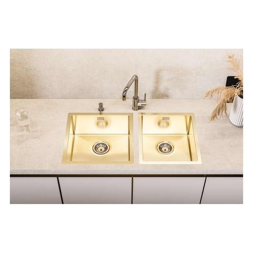 ALVEUS 1103319 - Νεροχύτης κουζίνας QUADRIX 45x45 cm monarch gold