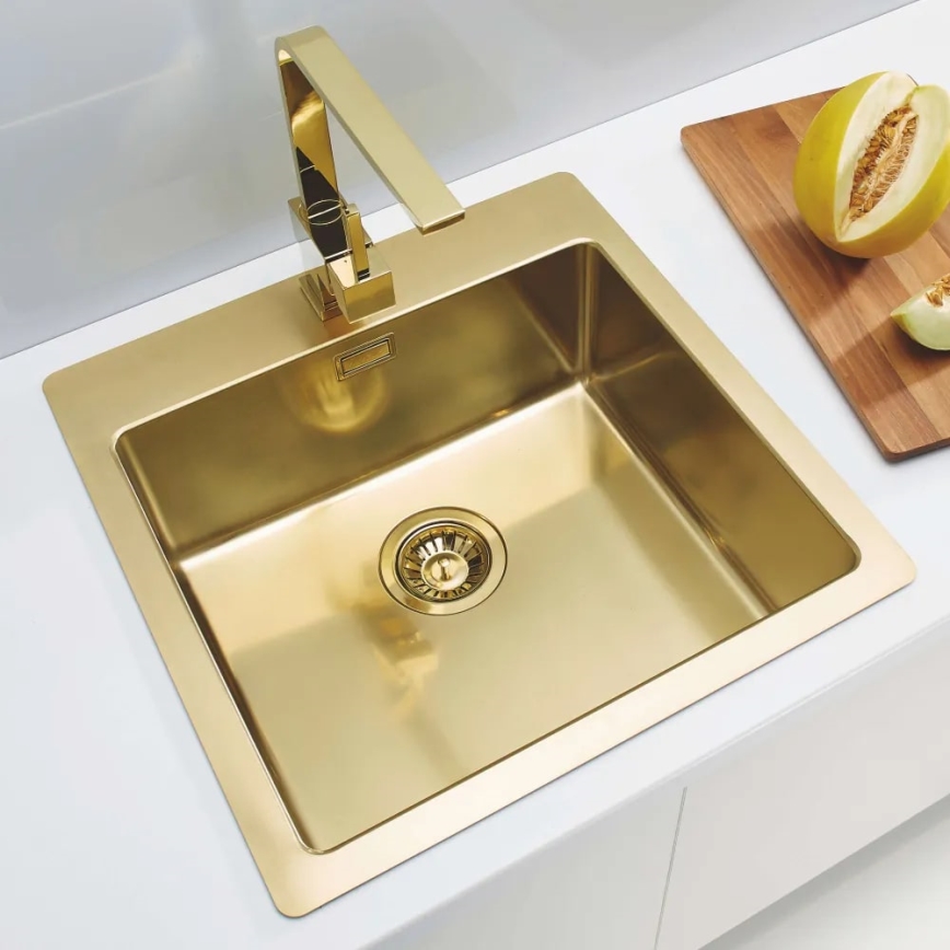 ALVEUS 1106867 - Νεροχύτης κουζίνας PURE 52,5x51,5 cm monarch gold