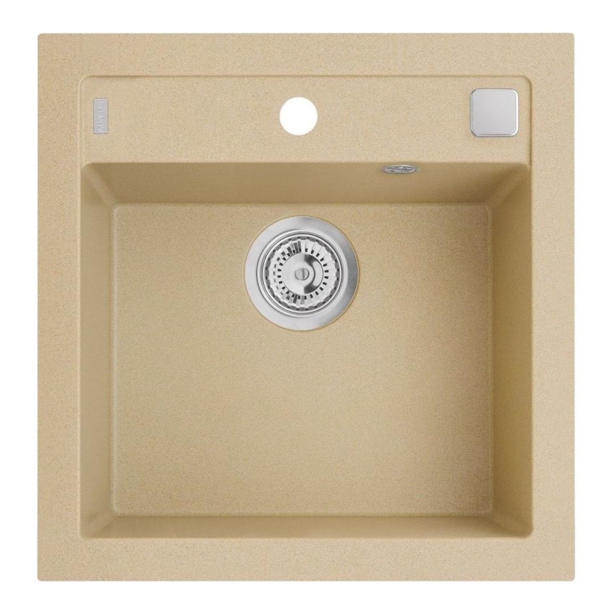 ALVEUS 1107889 - Νεροχύτης κουζίνας FORMIC 52x51 cm γρανίτης/μπεζ