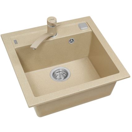ALVEUS 1107889 - Νεροχύτης κουζίνας FORMIC 52x51 cm γρανίτης/μπεζ