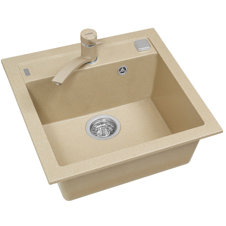ALVEUS 1107889 - Νεροχύτης κουζίνας FORMIC 52x51 cm γρανίτης/μπεζ