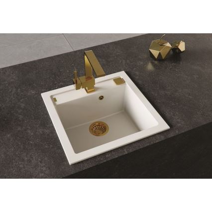 ALVEUS 1128395 - Νεροχύτης κουζίνας FORMIC 52x51 cm γρανίτης/λευκό