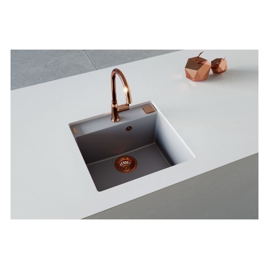 ALVEUS 1128395 - Νεροχύτης κουζίνας FORMIC 52x51 cm γρανίτης/λευκό