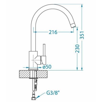 ALVEUS 1129036 - Μπαταρία κουζίνας ROXA 35,1 cm γρανίτης/μπεζ