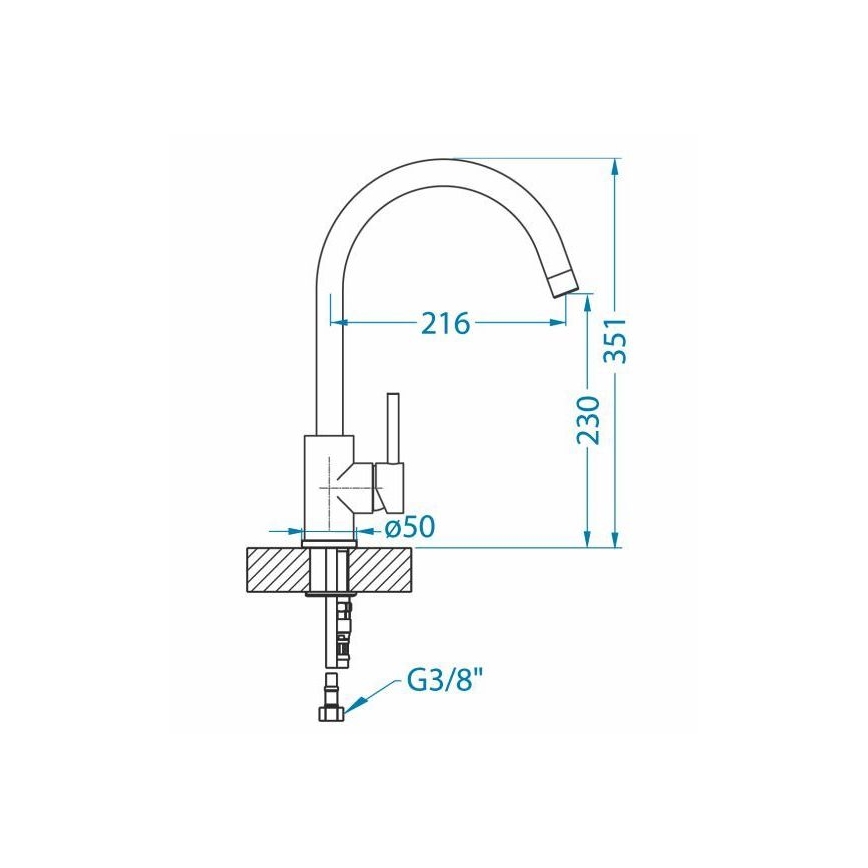 ALVEUS 1129036 - Μπαταρία κουζίνας ROXA 35,1 cm γρανίτης/μπεζ