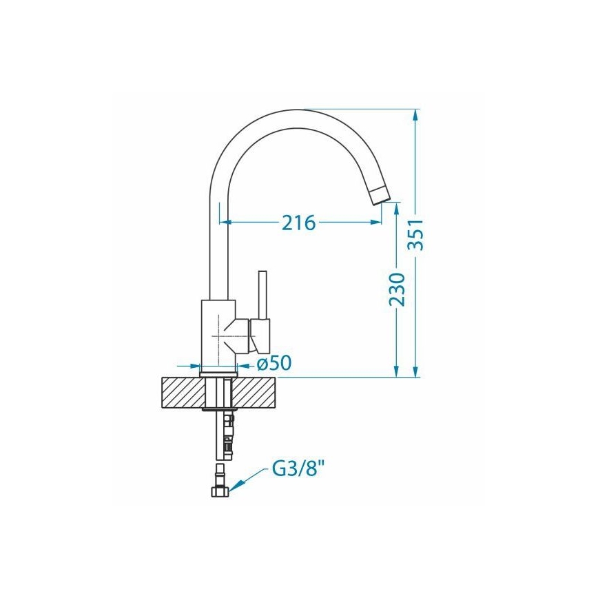 ALVEUS 1129039 - Μπαταρία κουζίνας ROXA 35,1 cm γρανίτης/μαύρο