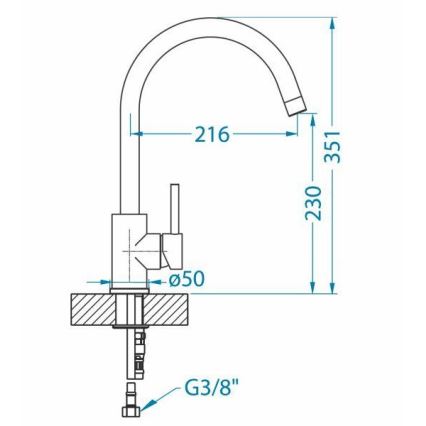 ALVEUS 1129039 - Μπαταρία κουζίνας ROXA 35,1 cm γρανίτης/μαύρο