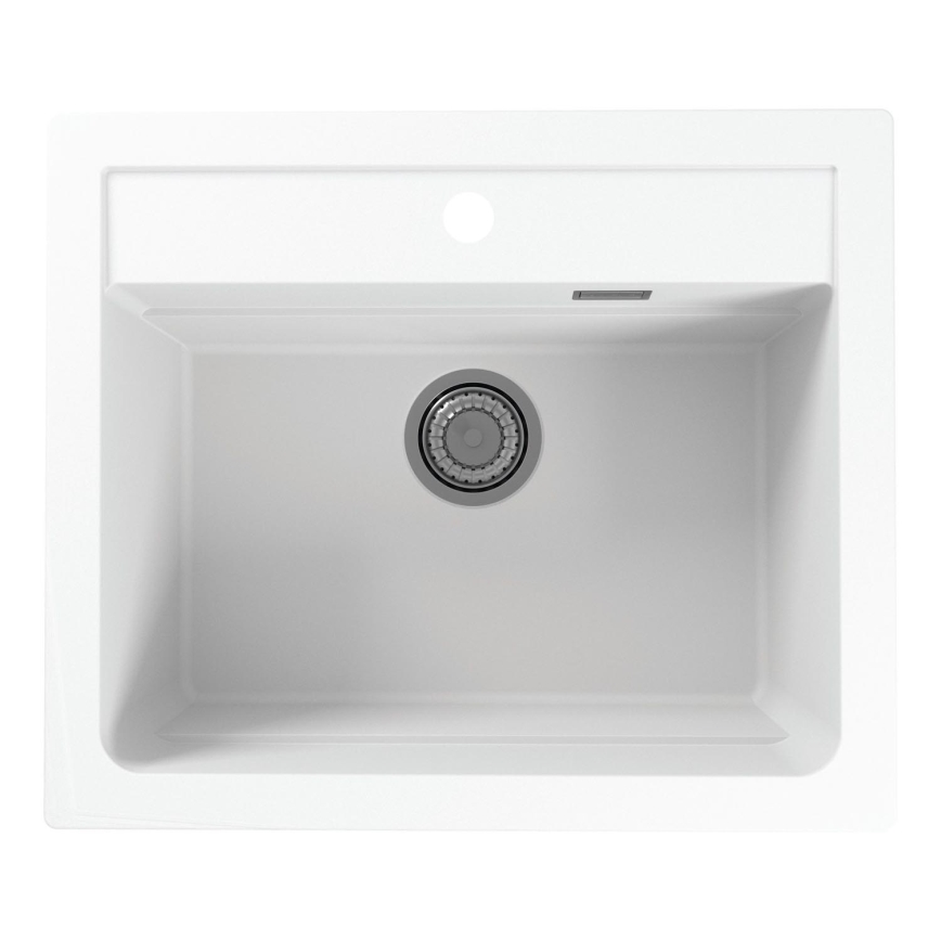 ALVEUS 1131991 - Νεροχύτης κουζίνας ATROX 59x50 cm γρανίτης/λευκό