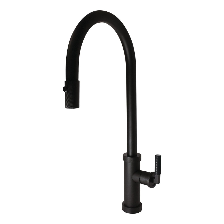 ALVEUS 1132179 - Μπαταρία κουζίνας με ντους NERINA 46,8 cm μαύρο