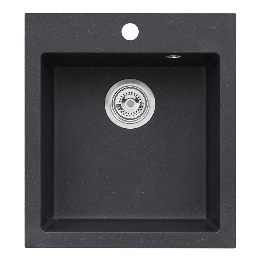 ALVEUS 1133432 - Νεροχύτης κουζίνας CORTINA 50x45 cm γρανίτης/μαύρο