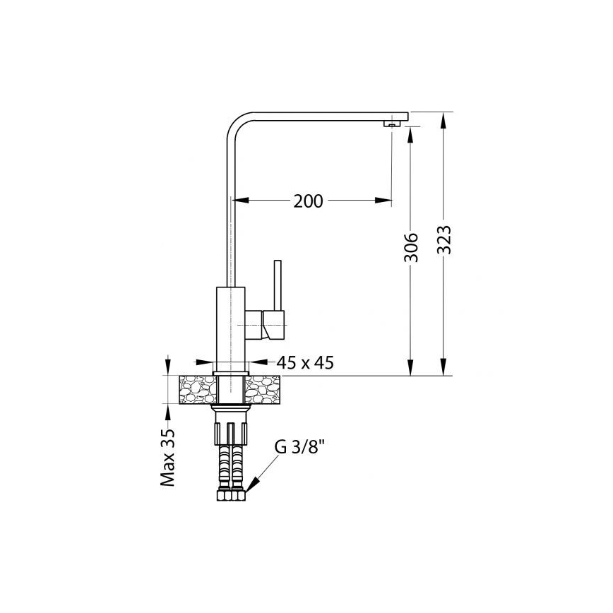 ALVEUS 1136743 - Μπαταρία κουζίνας AFRA 32,3 cm γρανίτης/μπεζ