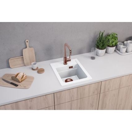 ALVEUS 1139079 - Νεροχύτης κουζίνας ATROX 50x40 cm γρανίτης/λευκό