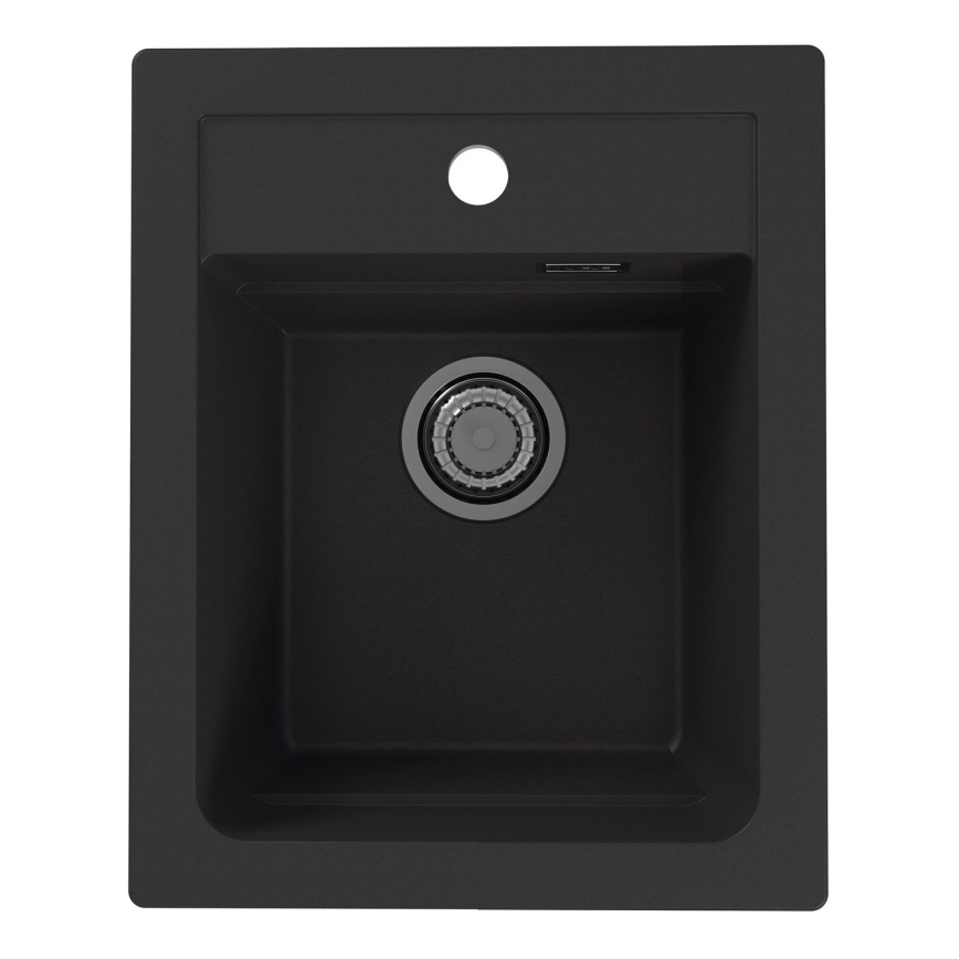 ALVEUS 1139771 - Νεροχύτης κουζίνας ATROX 50x40 cm γρανίτης/μαύρο