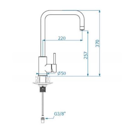 ALVEUS 1139811 - Μπαταρία κουζίνας DUAL 37 cm γρανίτης/μπεζ