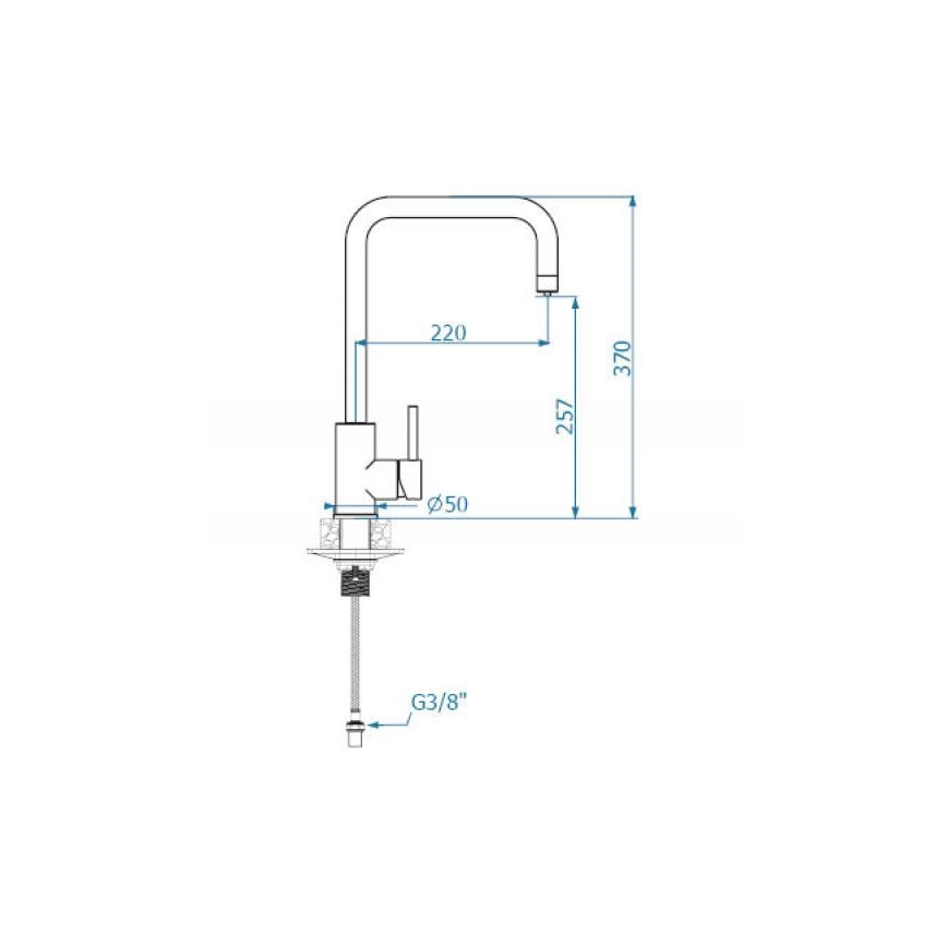 ALVEUS 1139811 - Μπαταρία κουζίνας DUAL 37 cm γρανίτης/μπεζ