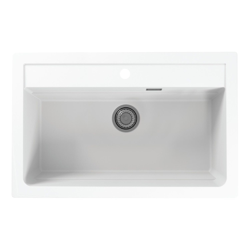 ALVEUS 1140443 - Νεροχύτης κουζίνας ATROX 79x50 cm γρανίτης/λευκό