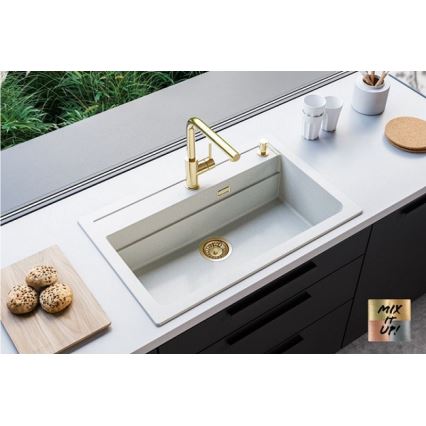 ALVEUS 1140443 - Νεροχύτης κουζίνας ATROX 79x50 cm γρανίτης/λευκό