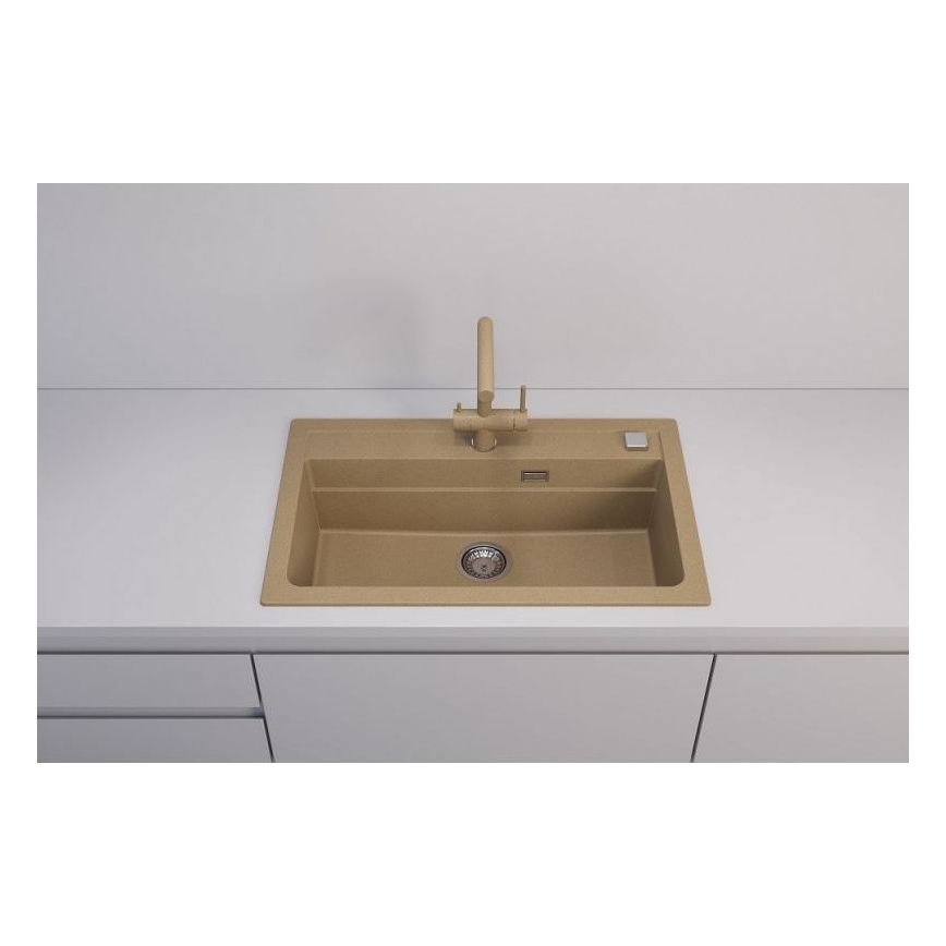 ALVEUS 1140445 - Νεροχύτης κουζίνας ATROX 79x50 cm γρανίτης/μπεζ
