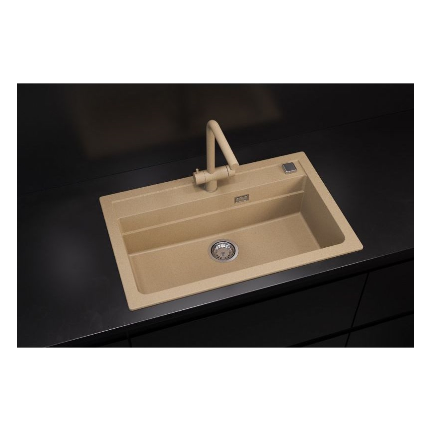 ALVEUS 1140445 - Νεροχύτης κουζίνας ATROX 79x50 cm γρανίτης/μπεζ