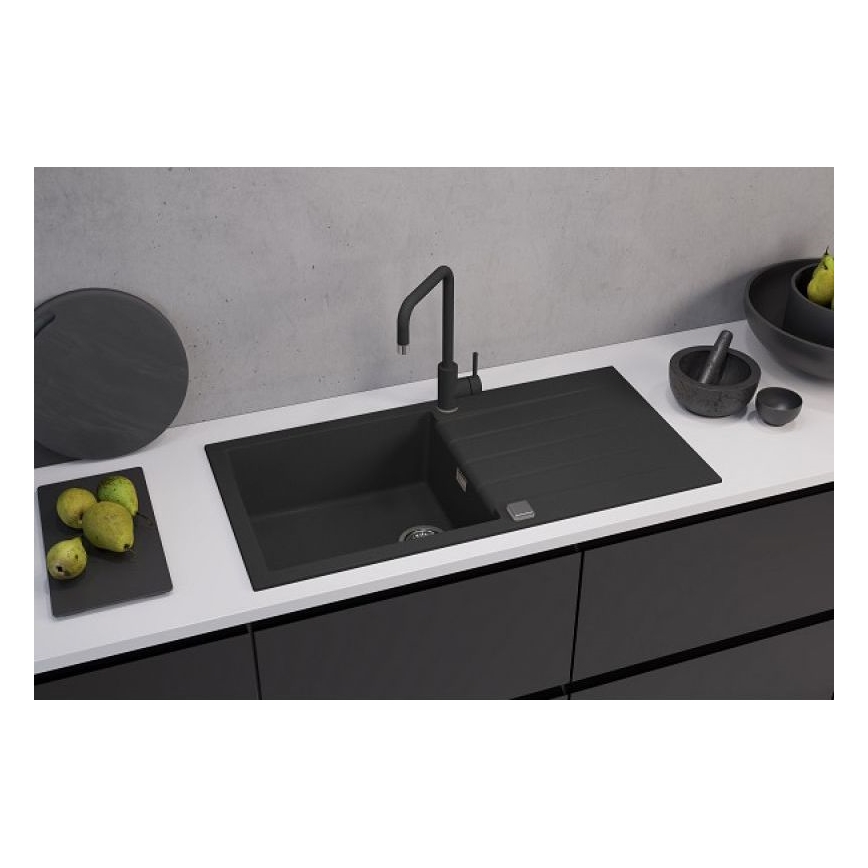 ALVEUS 1140598 - Νεροχύτης κουζίνας CADIT 100x50 cm γρανίτης/μαύρο