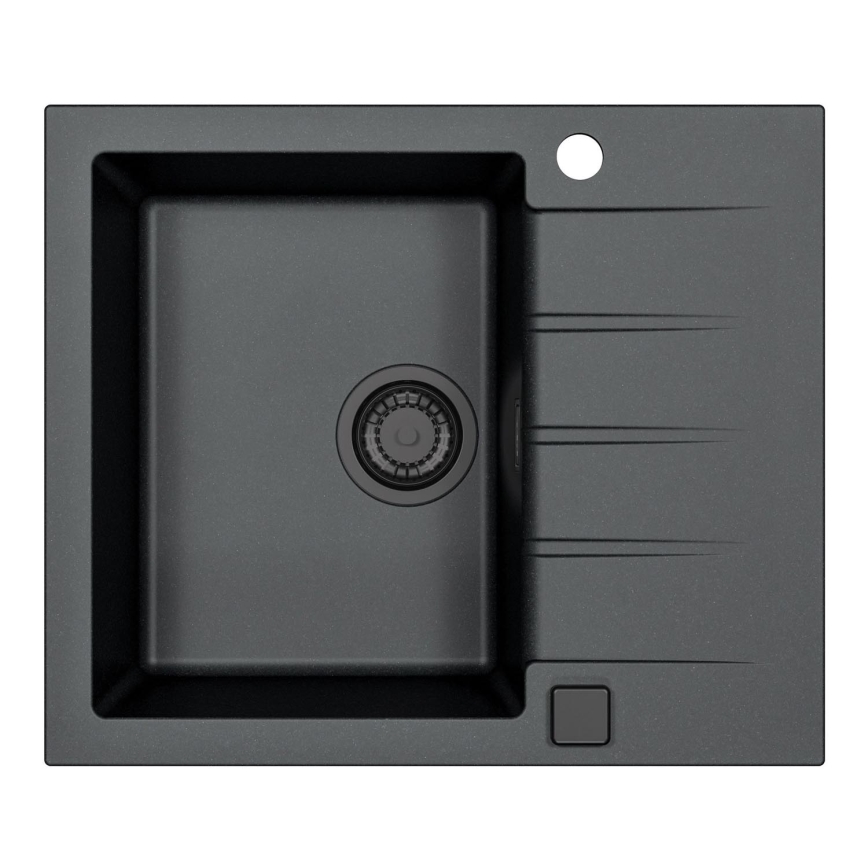 ALVEUS 1148158 - Νεροχύτης κουζίνας CADIT 59x50 cm γρανίτης/μαύρο