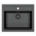 ALVEUS 1148162 - Νεροχύτης κουζίνας ATROX 59x50 cm γρανίτης/μαύρο