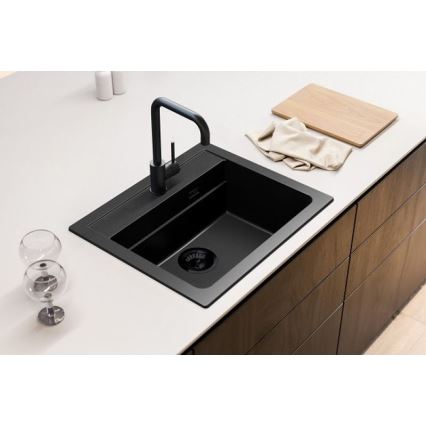 ALVEUS 1148162 - Νεροχύτης κουζίνας ATROX 59x50 cm γρανίτης/μαύρο
