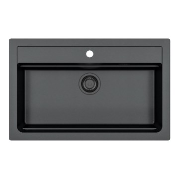ALVEUS 1148163 - Νεροχύτης κουζίνας ATROX 79x50 cm γρανίτης/μαύρο