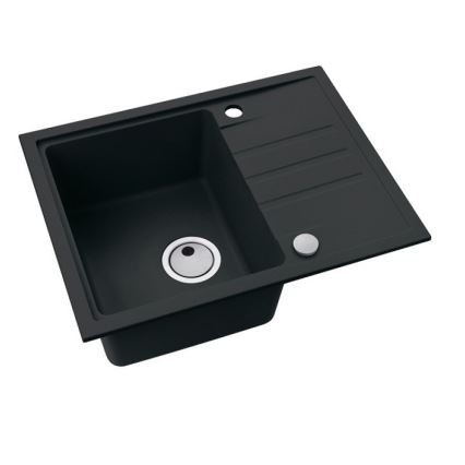 ALVEUS 1149080 - Νεροχύτης κουζίνας INTERMEZZO 62x48 cm γρανίτης/μαύρο