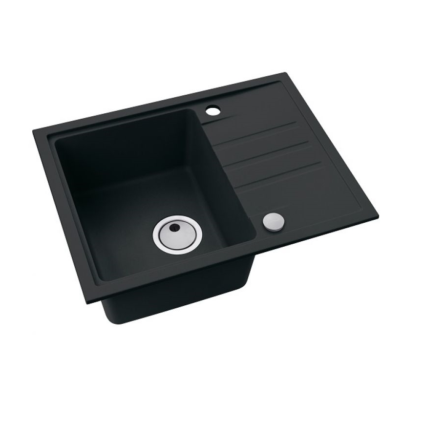 ALVEUS 1149080 - Νεροχύτης κουζίνας INTERMEZZO 62x48 cm γρανίτης/μαύρο