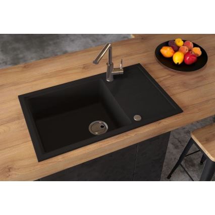 ALVEUS 1149117 - Νεροχύτης κουζίνας INTERMEZZO 78x48 cm γρανίτης/μαύρο