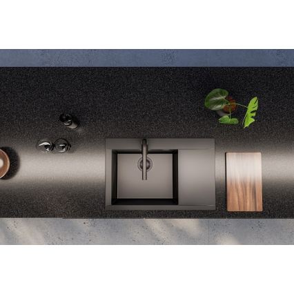 ALVEUS 1149305 - Νεροχύτης κουζίνας PURE 79x51,5 cm γρανίτης/μαύρο