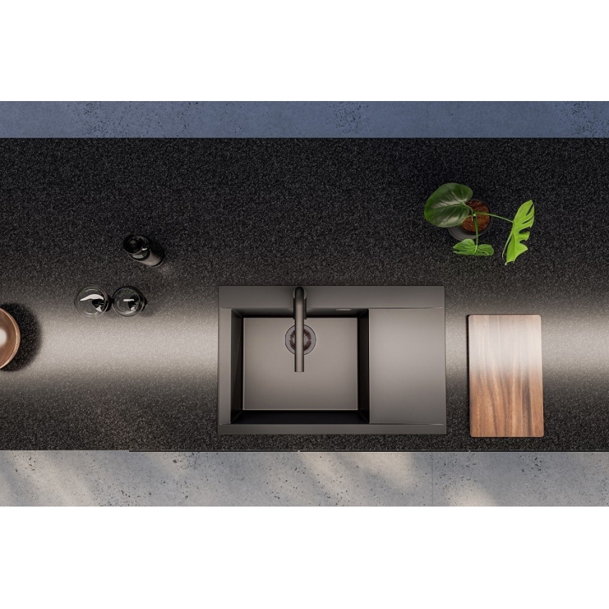 ALVEUS 1149305 - Νεροχύτης κουζίνας PURE 79x51,5 cm γρανίτης/μαύρο