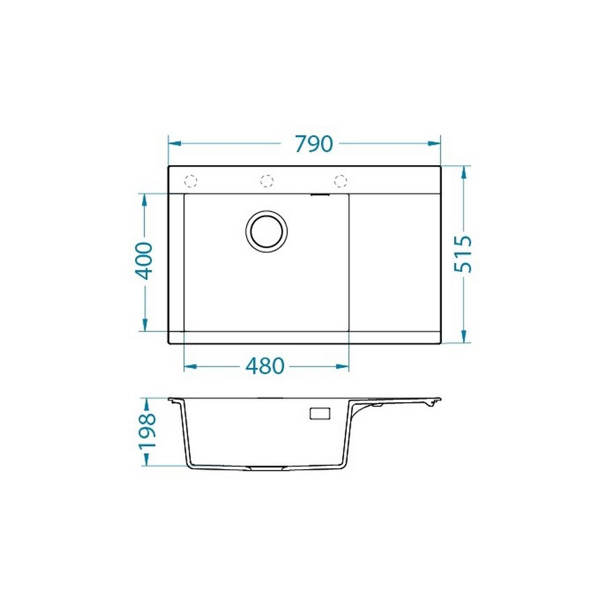 ALVEUS 1149500 - Νεροχύτης κουζίνας PURE 79x51,5 cm γρανίτης/μπεζ