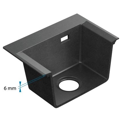 ALVEUS 1149504 - Νεροχύτης κουζίνας PURE 79x51,5 cm γρανιτένιος/μαύρος