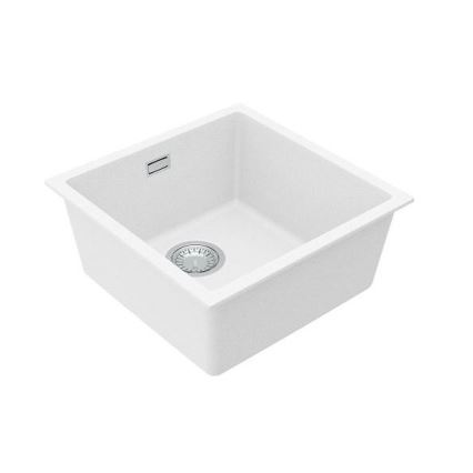 ALVEUS 1150044 - Νεροχύτης κουζίνας OMNI 45x45 εκ. γρανίτης/λευκός