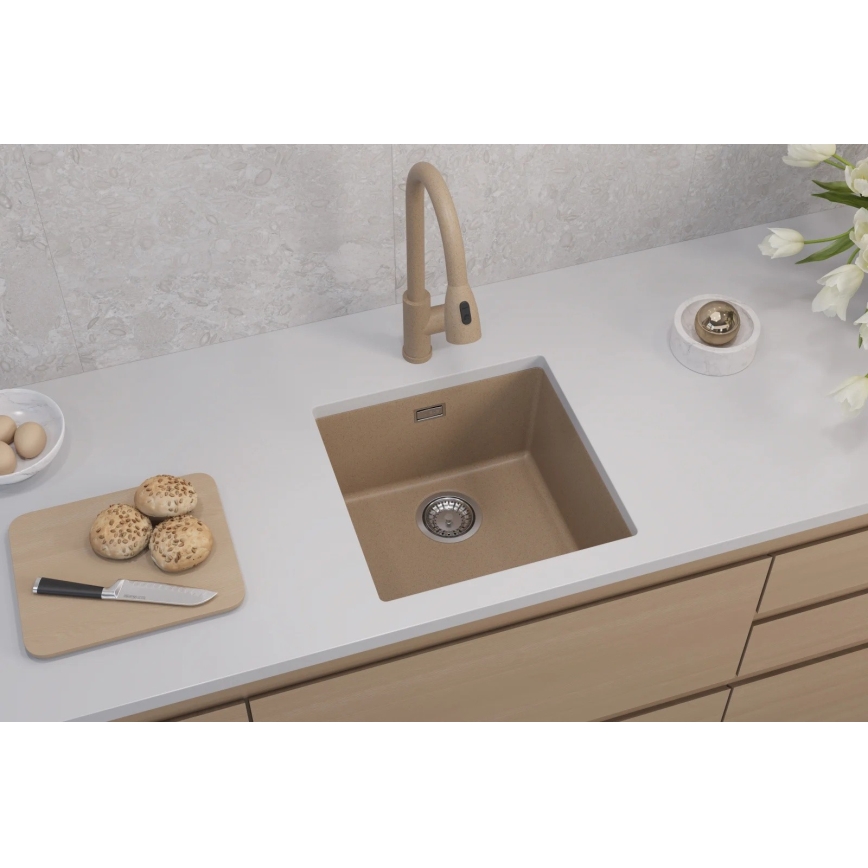 ALVEUS 1150047 - Νεροχύτης κουζίνας OMNI 45x45 cm γρανίτης/μπεζ