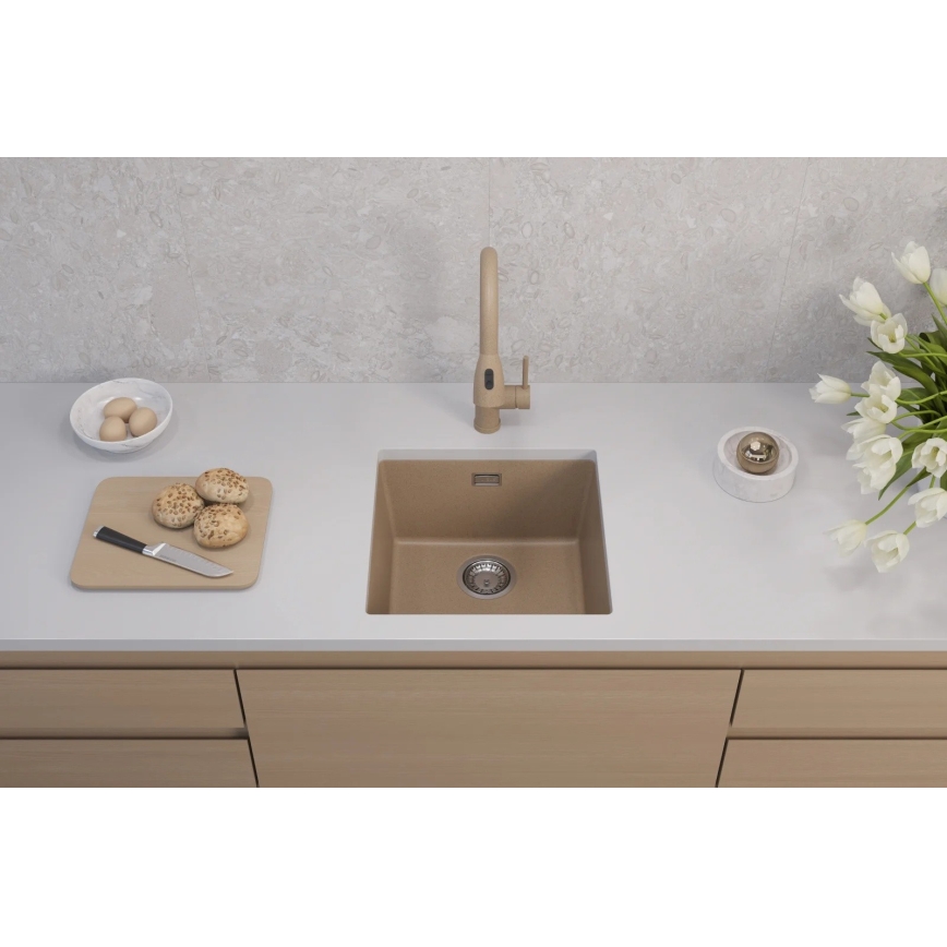 ALVEUS 1150047 - Νεροχύτης κουζίνας OMNI 45x45 cm γρανίτης/μπεζ