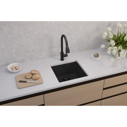 ALVEUS 1150048 - Νεροχύτης κουζίνας OMNI 45x45 cm γρανίτης/μαύρο